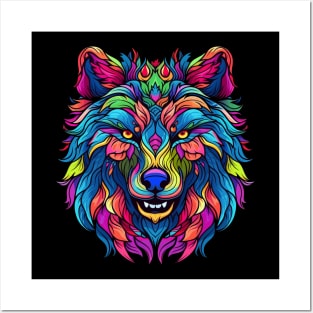 Wolf Smiling Posters and Art